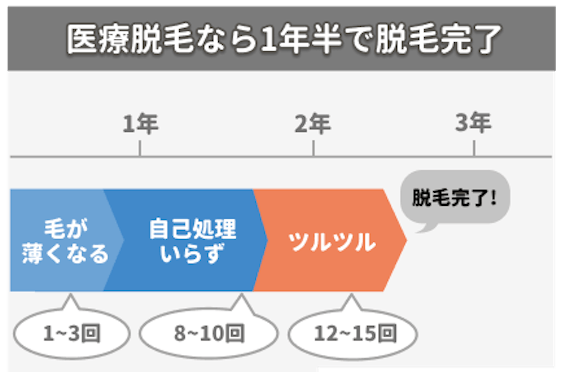 脱毛にかかる期間は 美容サロン 医療クリニックの差を回数 効果から徹底調査 医療脱毛 永久脱毛 脱毛 おすすめ脱毛 サロン クリニックの比較 口コミ情報メディア